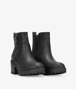 Bosanova Bottes À Talons | Bottines noires avec fermeture éclair