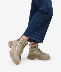 Bosanova Bottes Semelles Track | Bottes D'hiver | Bottines sport taupe à lacets