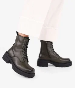 Bosanova Bottes Semelles Track | Bottes Militaires | Bottines vertes à bout carré