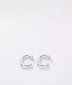 Bosanova Boucles D'oreilles | Boucles d'oreilles créoles minimalistes en argent