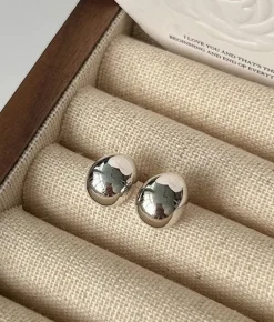 Bosanova Boucles D'oreilles | Boucles d'oreilles créoles minimalistes en argent