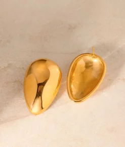Bosanova Boucles D'oreilles | Boucles d'oreilles ovales dorées