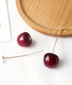 Bosanova Boucles D'oreilles | Boucles d'oreilles pendantes cerises