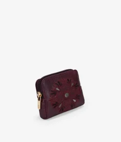 Femme Bosanova Porte-monnaie | Bourse bordeaux avec broderie