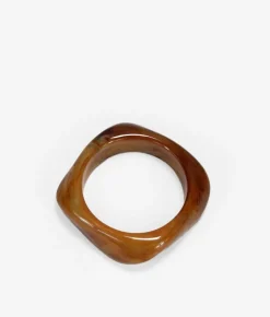 Bosanova Bracelets De Cheville Et Bracelets | Bracelet carré marron en résine