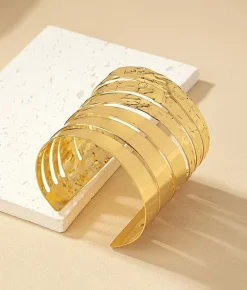 Bosanova Bracelets De Cheville Et Bracelets | Bracelet doré avec ouvertures