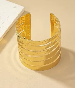 Bosanova Bracelets De Cheville Et Bracelets | Bracelet doré avec ouvertures