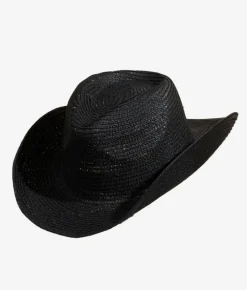 Femme Bosanova Casquettes Et Chapeaux | Chapeau de cowboy noir en raphia tressé