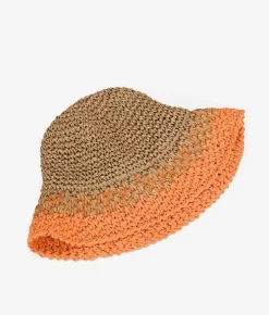 Femme Bosanova Casquettes Et Chapeaux | Chapeau en raphia souple orange