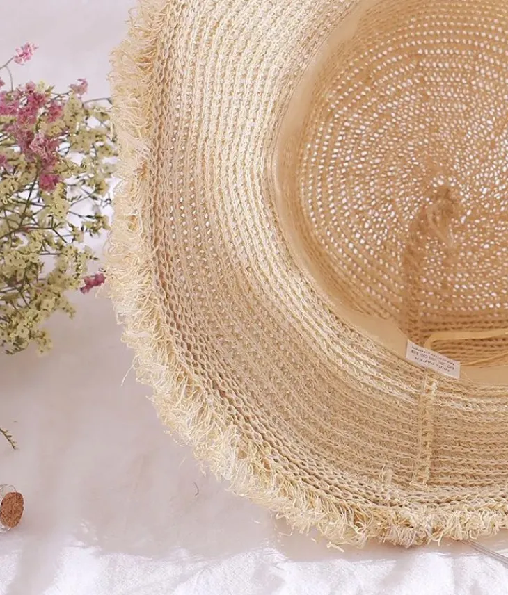 Femme Bosanova Casquettes Et Chapeaux | Chapeau raphia tressé beige