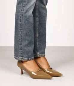 Bosanova Chaussures De Fête | Chaussures Et Mocassins | Chaussures à talons taupe avec boucle