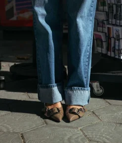 Bosanova Chaussures De Fête | Chaussures Et Mocassins | Chaussures à talons taupe avec double boucle