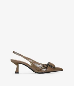 Bosanova Chaussures De Fête | Chaussures Et Mocassins | Chaussures à talons taupe avec double boucle