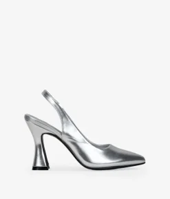 Bosanova Chaussures De Fête | Chaussures argentées à talon évasé