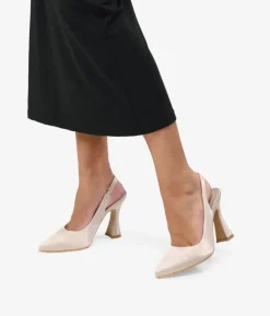 Bosanova Chaussures De Fête | Chaussures beiges à talon évasé