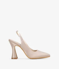 Bosanova Chaussures De Fête | Chaussures beiges à talon évasé