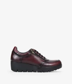 Bosanova Chaussures En Cuir | Chaussures Et Mocassins | Chaussures compensées en cuir bordeaux