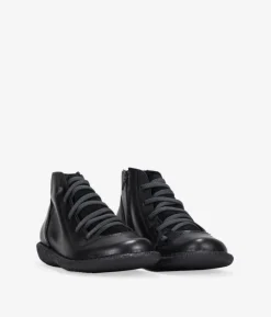 Bosanova Chaussures En Cuir | Chaussures en cuir noir à lacets élastiques