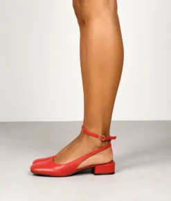 Bosanova Ballerines Et Mary Janes | Chaussures Mary Jane à bride arrière rouges avec talon