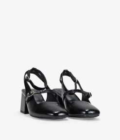 Bosanova Ballerines Et Mary Janes | Chaussures Mary Jane noires avec boucles et dos ouvert