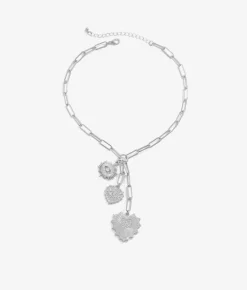 Bosanova Colliers | Collier chaîne en argent avec coeurs