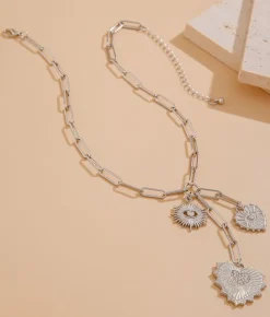 Bosanova Colliers | Collier chaîne en argent avec coeurs