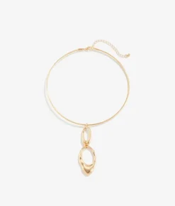 Bosanova Colliers | Collier ras de cou doré avec pendentif
