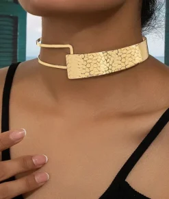 Bosanova Colliers | Collier ras du cou ajustable en or