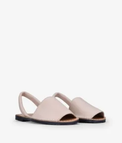 Bosanova Sandales Plates | Couvertures plates en cuir beige