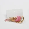 Bosanova Boucles D'oreilles | Ensemble de boucles d'oreilles en résine et métal rose et doré