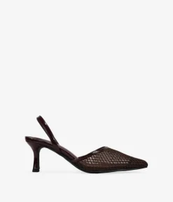 Bosanova Chaussures Et Mocassins | Chaussures De Fête | Escarpins à bride arrière en maille marron