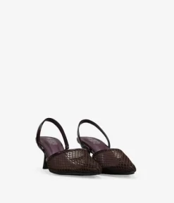 Bosanova Chaussures Et Mocassins | Chaussures De Fête | Escarpins à bride arrière en maille marron