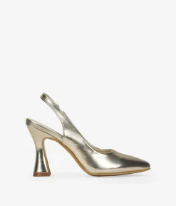 Bosanova Chaussures De Fête | Escarpins dorés à talon évasé