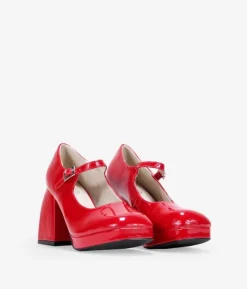 Bosanova Ballerines Et Mary Janes | Chaussures De Fête | Escarpins rouges à talons carrés
