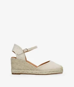 Bosanova Espadrilles | Sandales Compensées | Espadrilles beiges à semelle compensée en sparte
