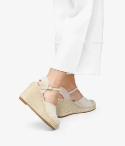 Bosanova Espadrilles | Sandales Compensées | Espadrilles beiges compensées en sparte