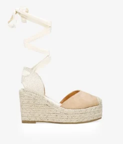 Bosanova Espadrilles | Sandales Compensées | Espadrilles beiges compensées en sparte