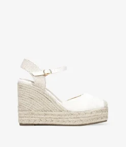 Bosanova Espadrilles | Sandales Compensées | Espadrilles blanches avec coin en sparte