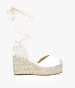 Bosanova Espadrilles | Sandales Compensées | Espadrilles blanches compensées en sparte