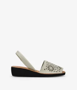 Bosanova Espadrilles | Sandales Compensées | Espadrilles compensées en cuir beige