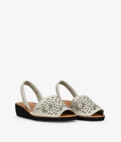 Bosanova Espadrilles | Sandales Compensées | Espadrilles compensées en cuir beige