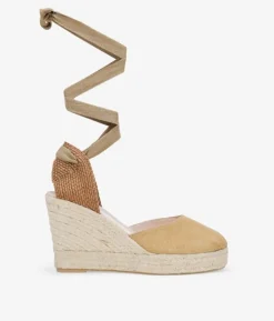 Bosanova Espadrilles | Sandales Spartiates | Espadrilles compensées sable avec noeud