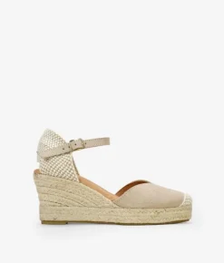 Bosanova Espadrilles | Sandales Compensées | Espadrilles en cuir beiges