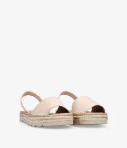 Bosanova Espadrilles | Sandales Spartiates | Espadrilles en cuir Cava avec plateforme en sparte