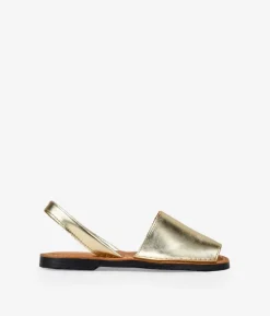 Bosanova Espadrilles | Sandales Plates | Espadrilles en cuir doré
