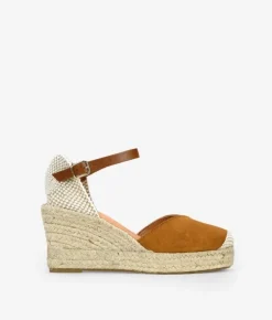 Bosanova Espadrilles | Sandales Compensées | Espadrilles en cuir marron