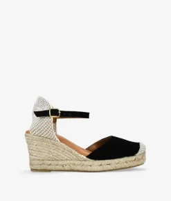 Bosanova Espadrilles | Espadrilles en cuir noir avec sparte