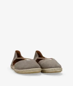 Bosanova Espadrilles | Chaussures En Cuir | Espadrilles en cuir taupe avec sparte