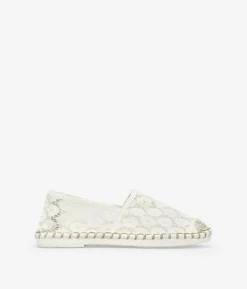 Bosanova Espadrilles | Espadrilles plates blanches à lacets