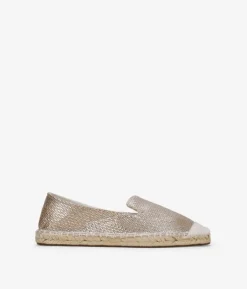 Bosanova Espadrilles | Espadrilles plates dorées à semelle en sparte